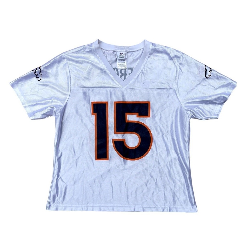Denver Broncos Tim Tebow 15 NFL Jersey Womens L White Football Fan Apparel